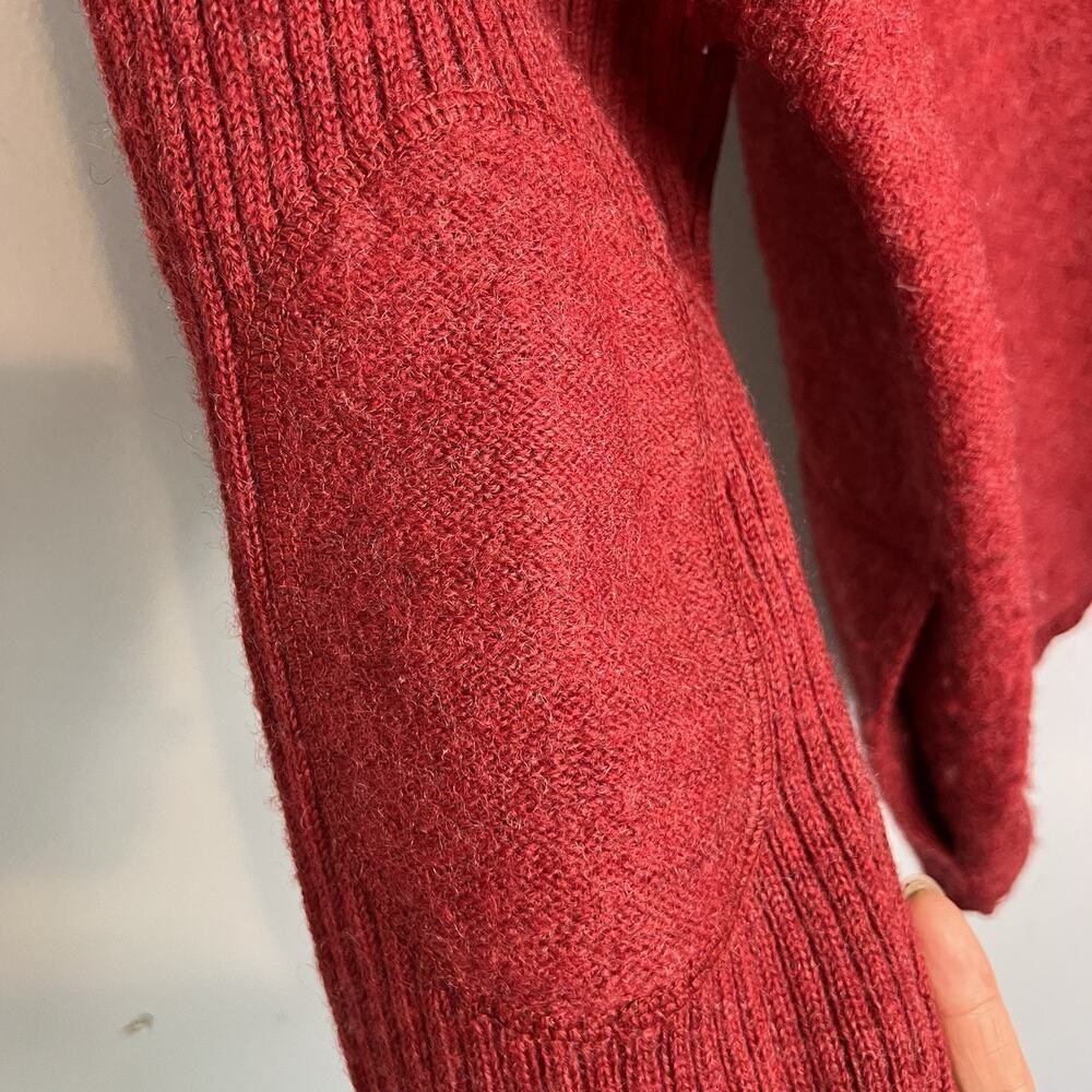 Vintage FG Women's 100% Wool Zip Up Sweater Red Sz L Australia Basic Classic - Picture 12 of 13